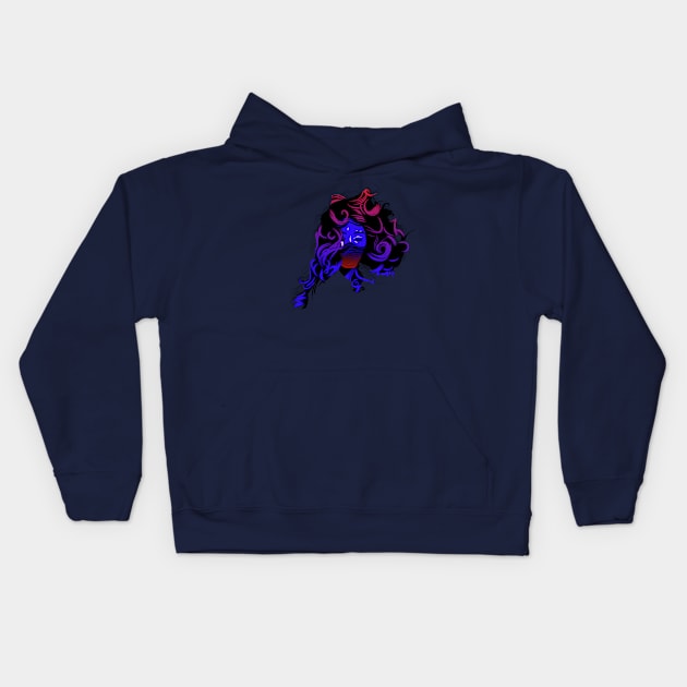 Abstract Women With Masker Kids Hoodie by artforsomeone2020@gmail.com